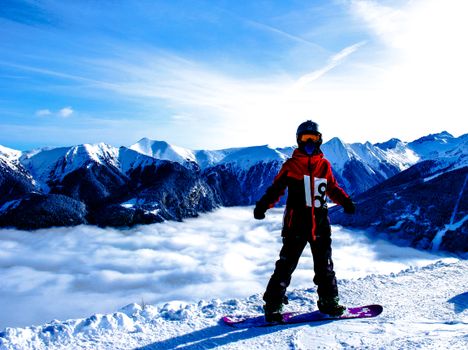 snowboarder mountain