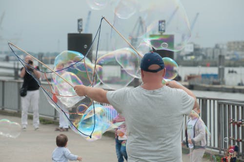Man Making Bubbles