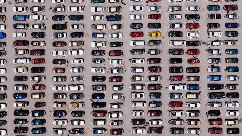 Free Aerial View of Parking Lot Stock Photo