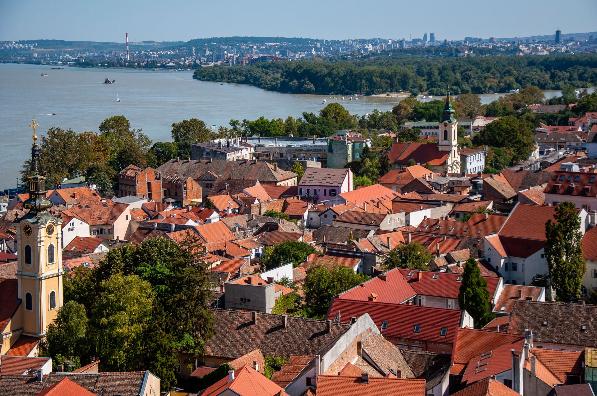 Belgrade old town and riverside in daylight