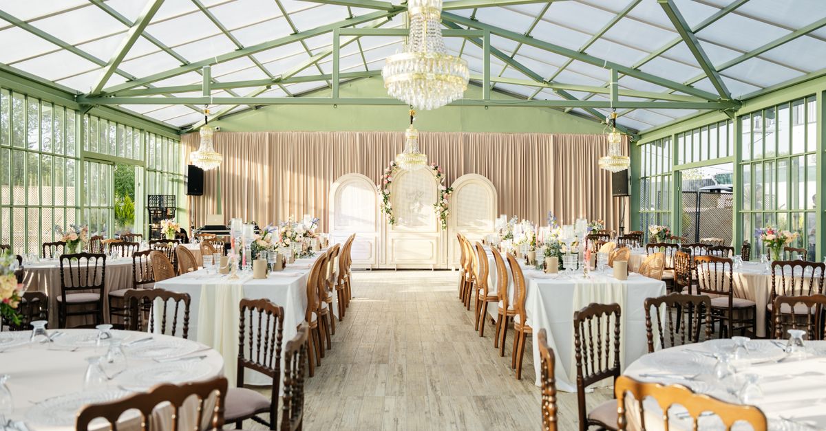Wedding venue reception setup