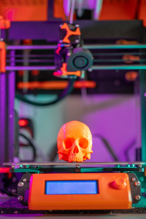 인간의 두개골. 3 D 개체를 인쇄했습니다. 