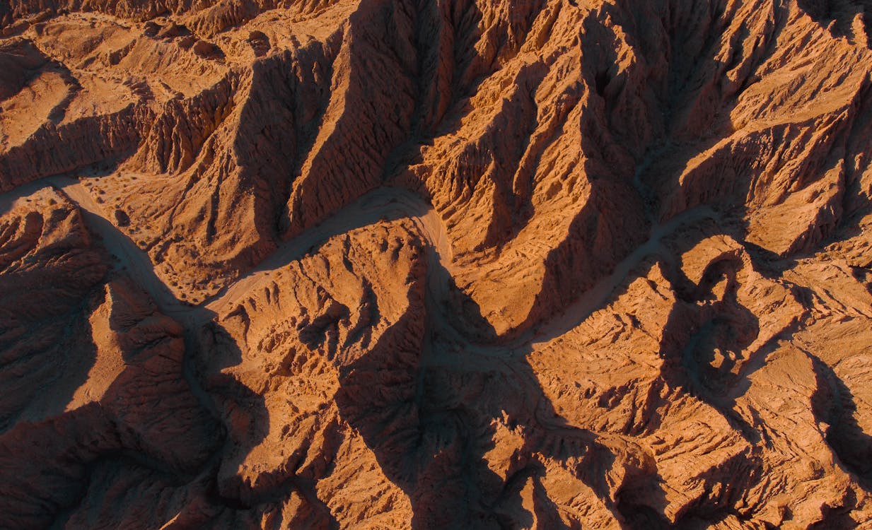 Aerial Photography of Brown Mountain Range