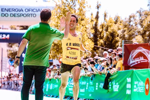 Man Winning A Footrace