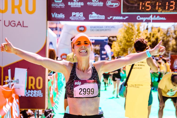 Woman Showing Victory Hand Sign