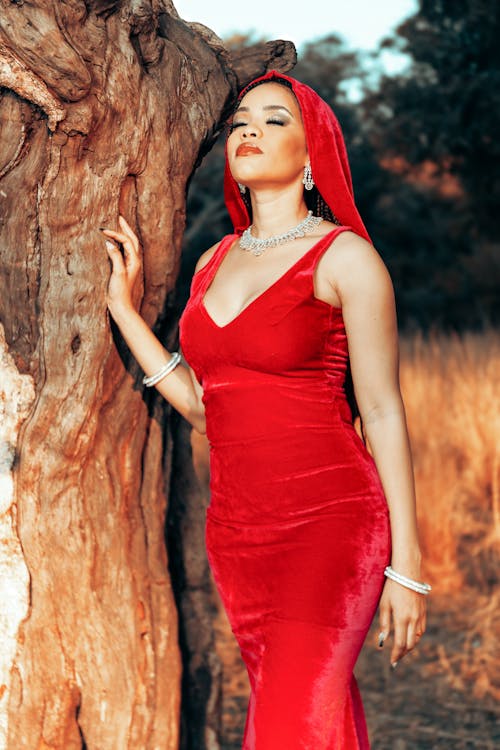 Fotobanka s bezplatnými fotkami na tému červené šaty, elegancia, model