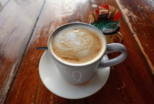Foto stok gratis cappuccino, kopi, makan pagi