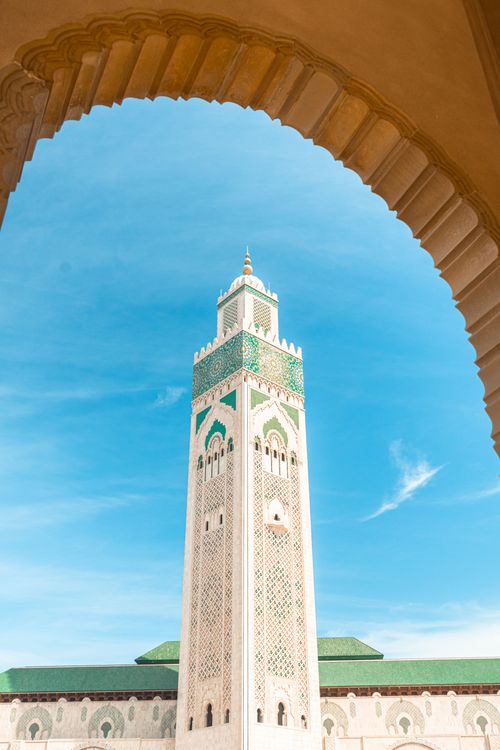 Minaret Of Hassan II Mosque Free Stock Photo minaret-of-hassan-ii-mosque-free-stock-photo