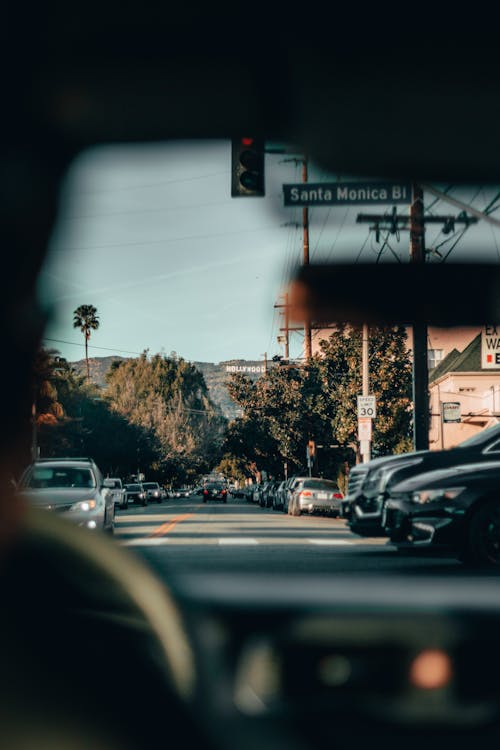 Photo of Vehicles Through Windshield