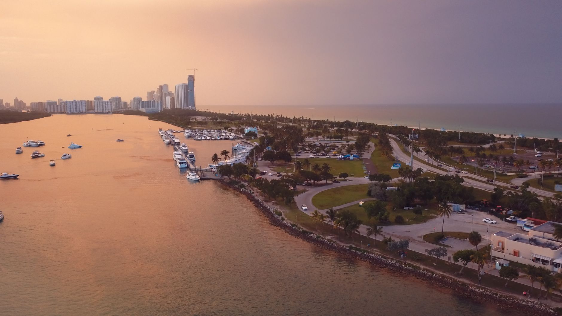 Luxury Bal Harbour condos and oceanfront towers along the Miami coastline