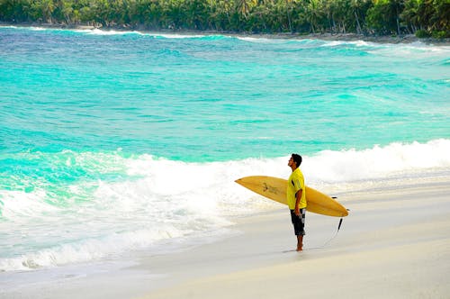 Persona Con Tabla De Surf