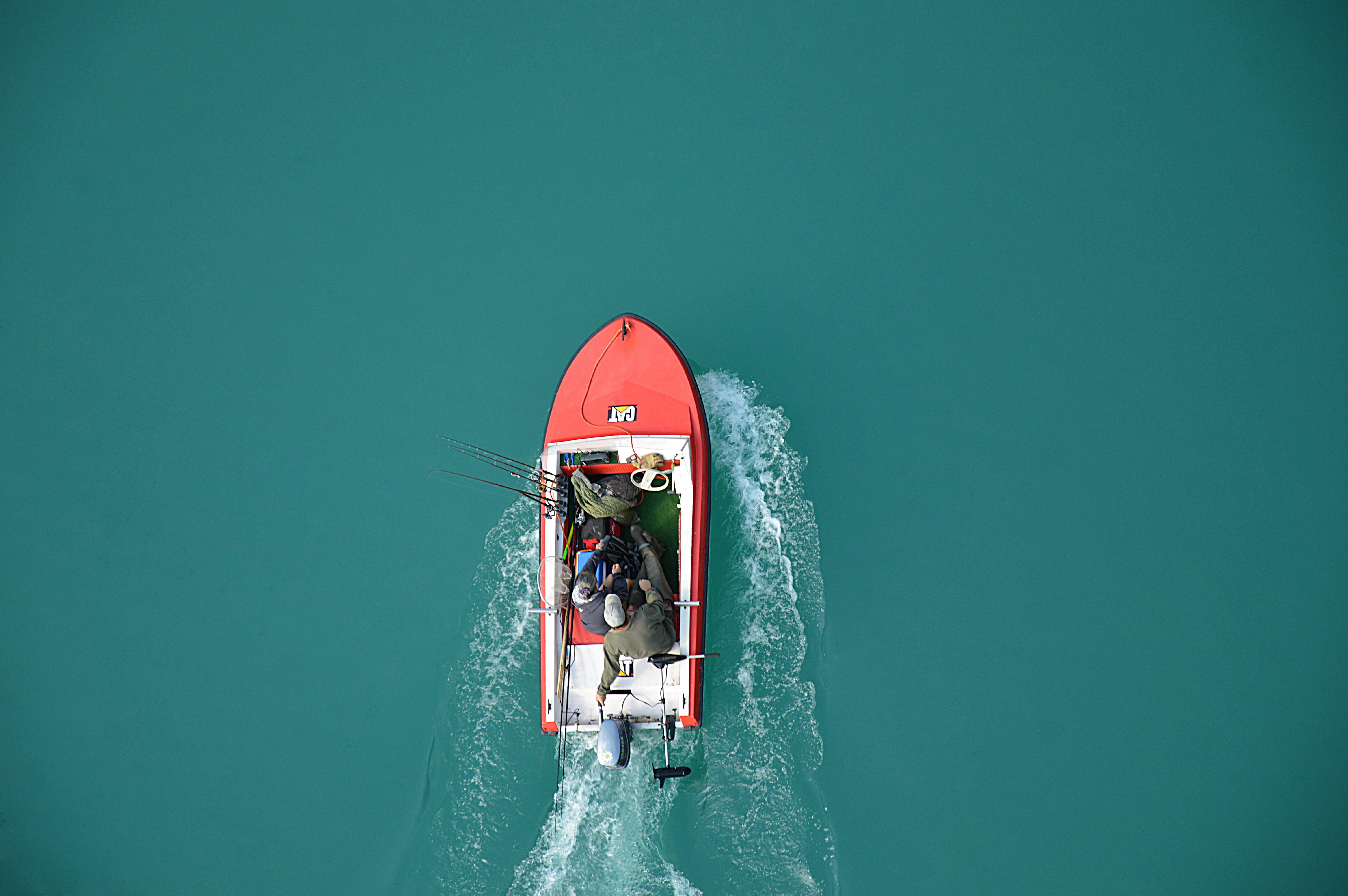 Aerial View of Fisherman on Boat · Free Stock Photo