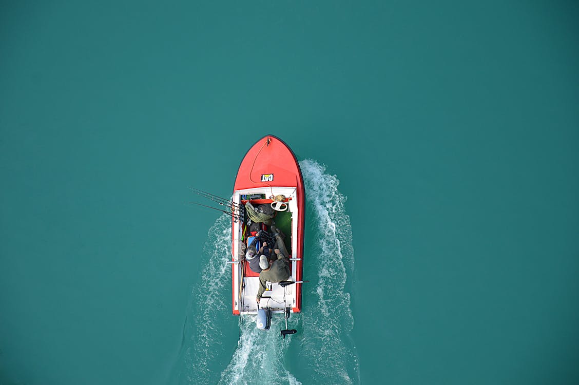 Aerial View of Fisherman on Boat · Free Stock Photo