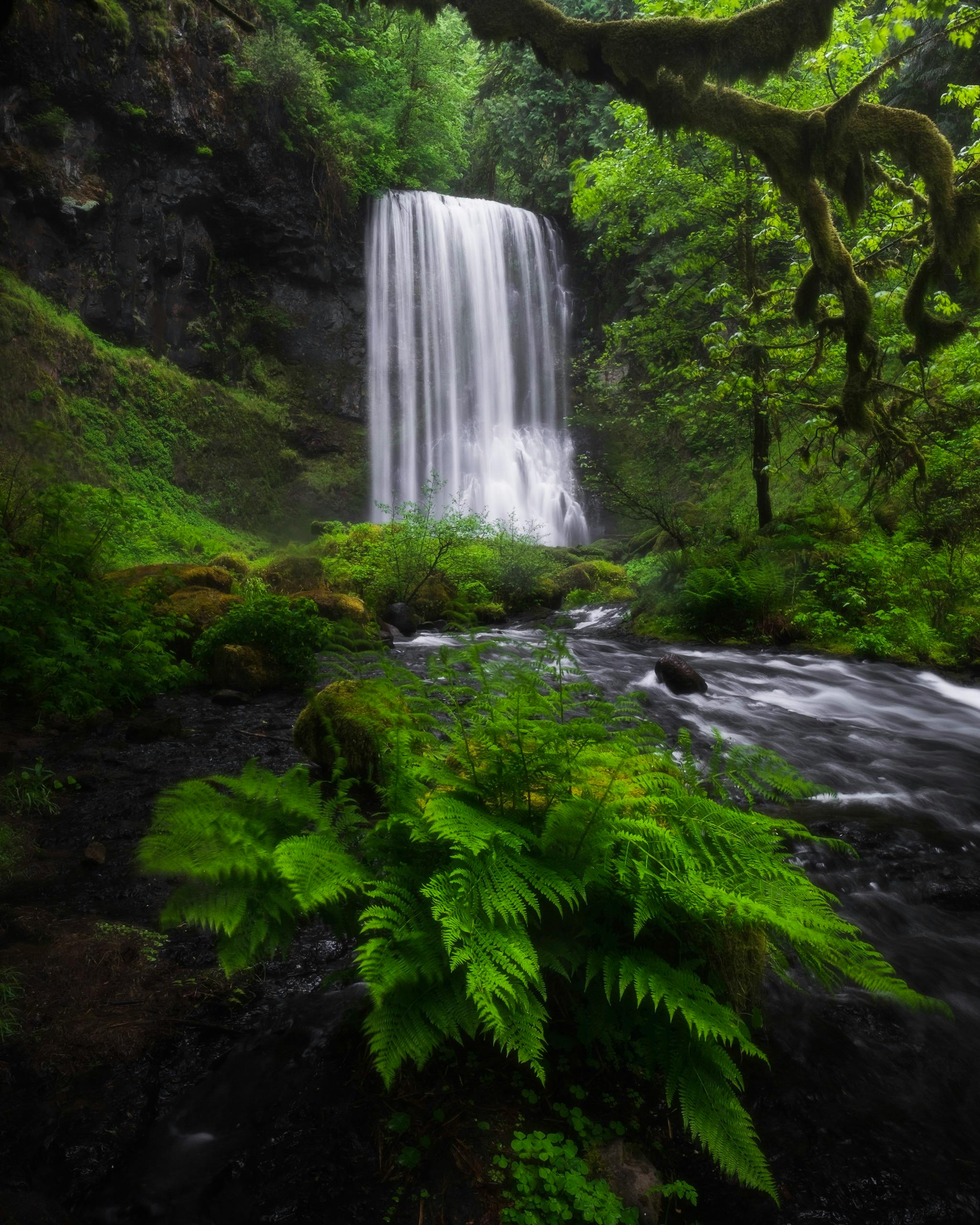Time-Lapse Photography of Waterfall