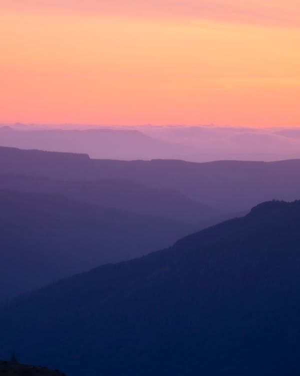 Free Mountains During Golden Hour Stock Photo