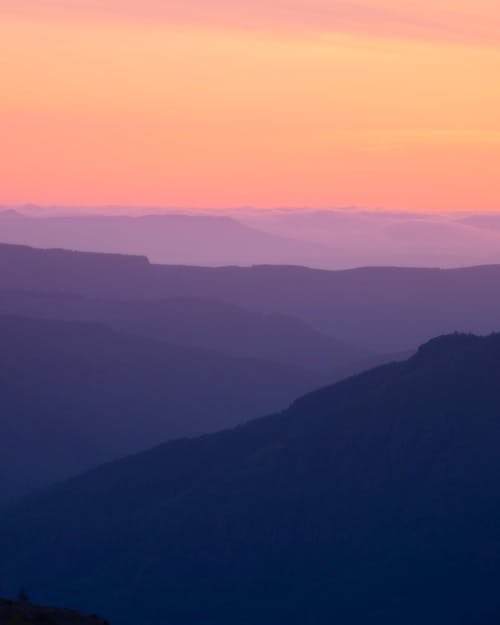 Free Mountains During Golden Hour Stock Photo