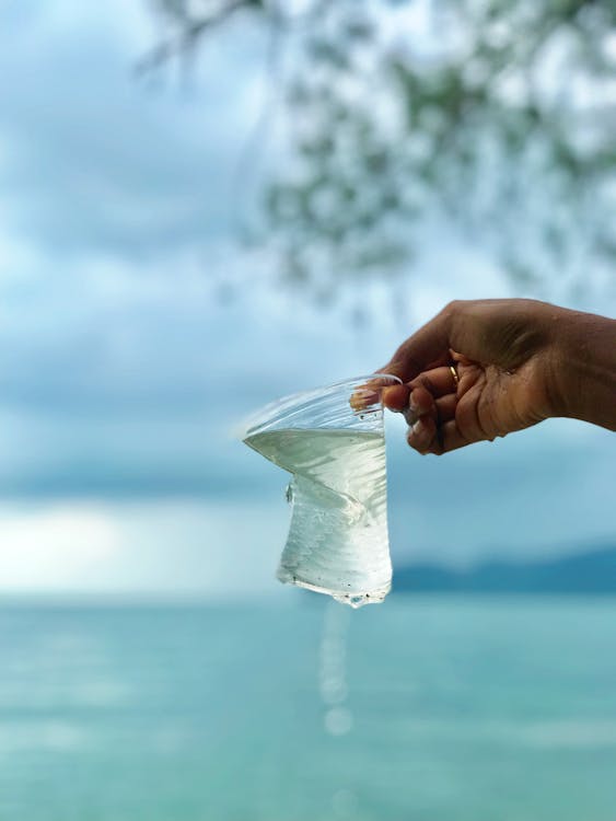 Photo of Person Holding Plastic Cup With Water