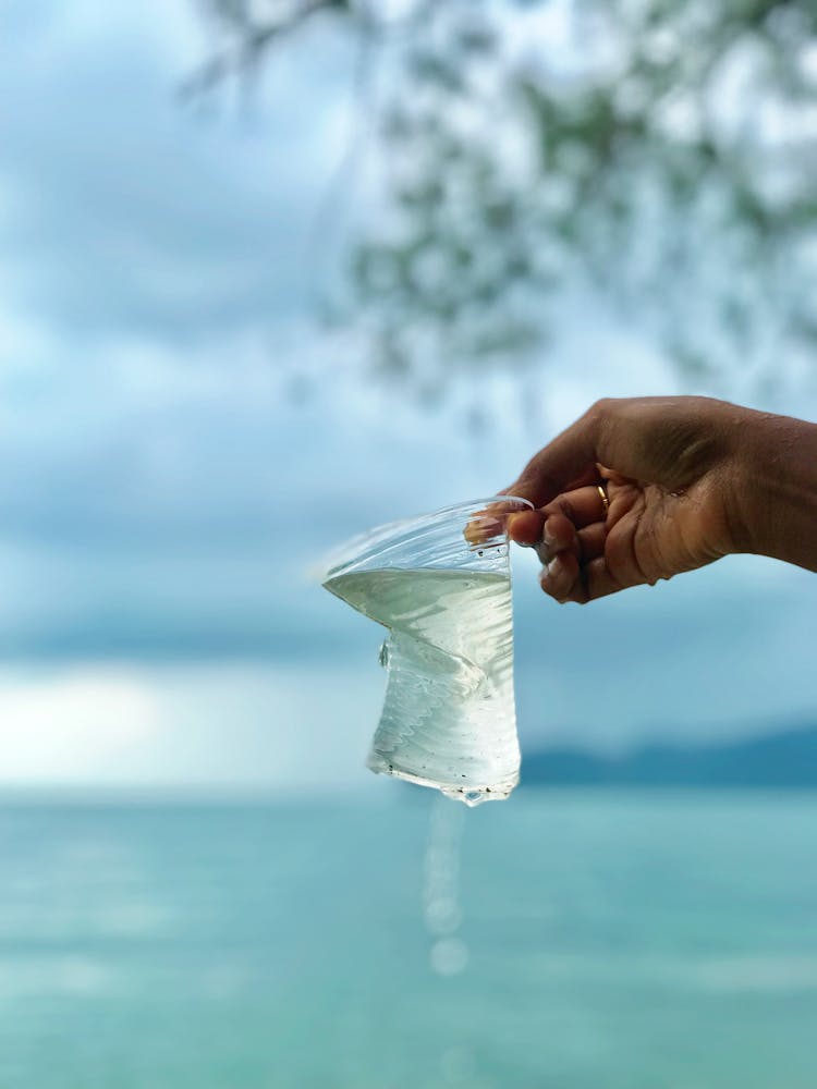 Photo Of Person Holding Plastic Cup With Water