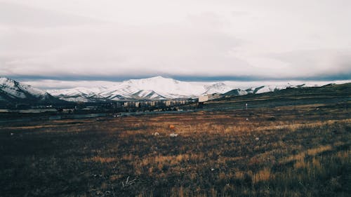 Photo of Snow Capped Mountains Near Grass