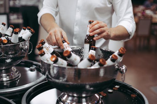 Bottles in Chiller Bowl