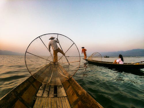 Man Riding on Boat