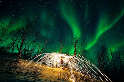 Ingyenes stockfotó abisko, aurora borealis, hideg témában