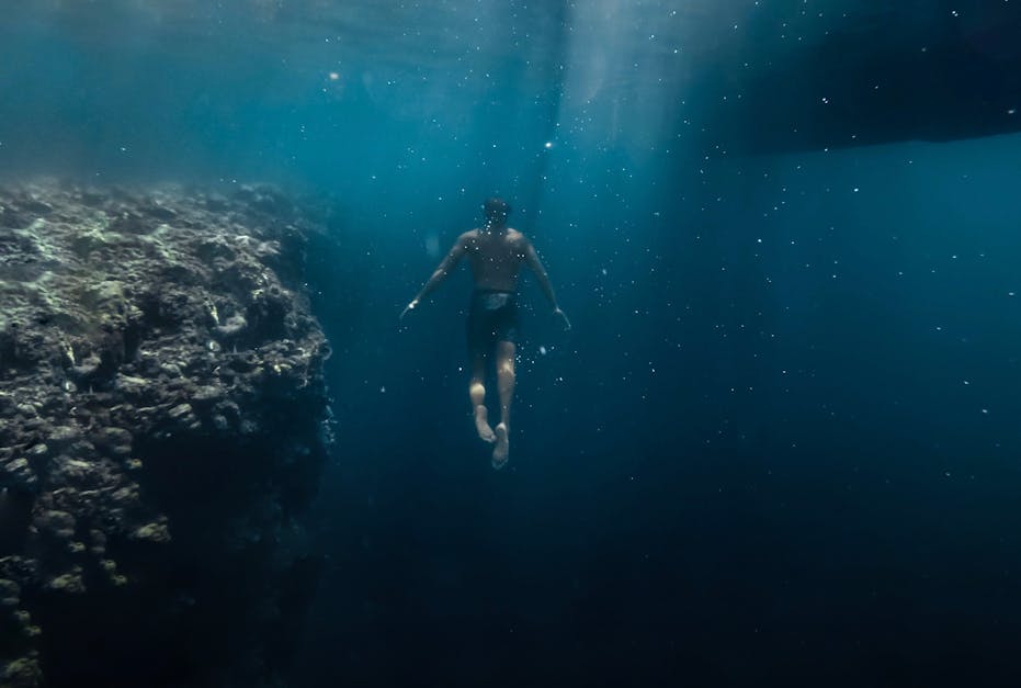 Man Under Body Of Water · Free Stock Photo