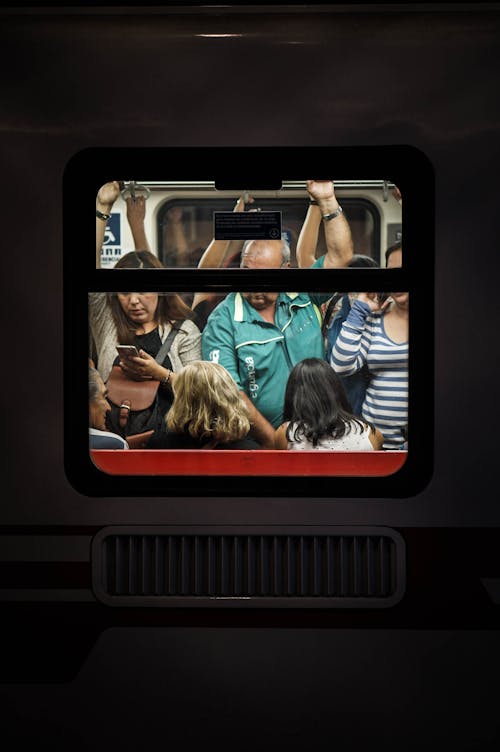 Free Photo of People Inside the Train Stock Photo