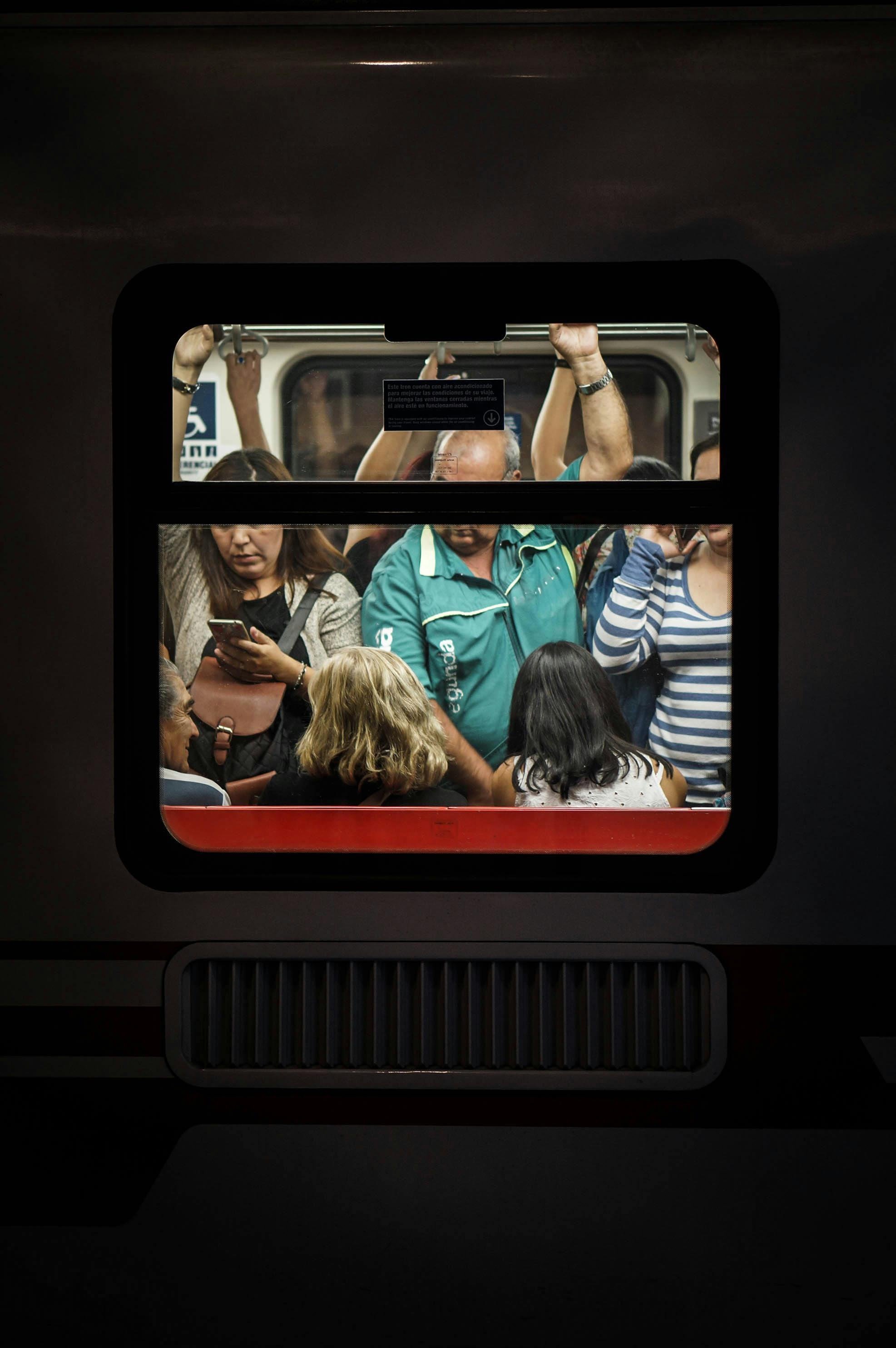 Young Man Looking Out Of Train Window Stock Photo - Download Image