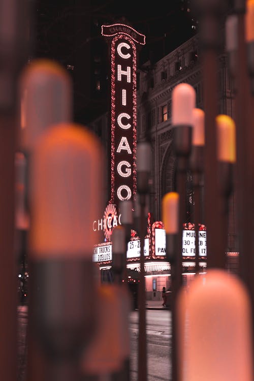 Free Chicago Led Light Signage Stock Photo