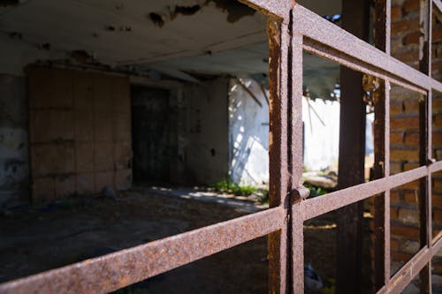 Brown Steel Window Grille