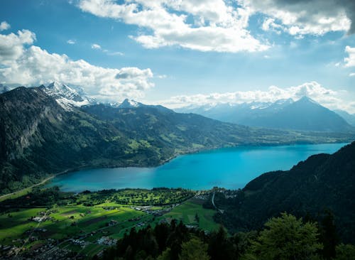 Mountains Near the Body of Water