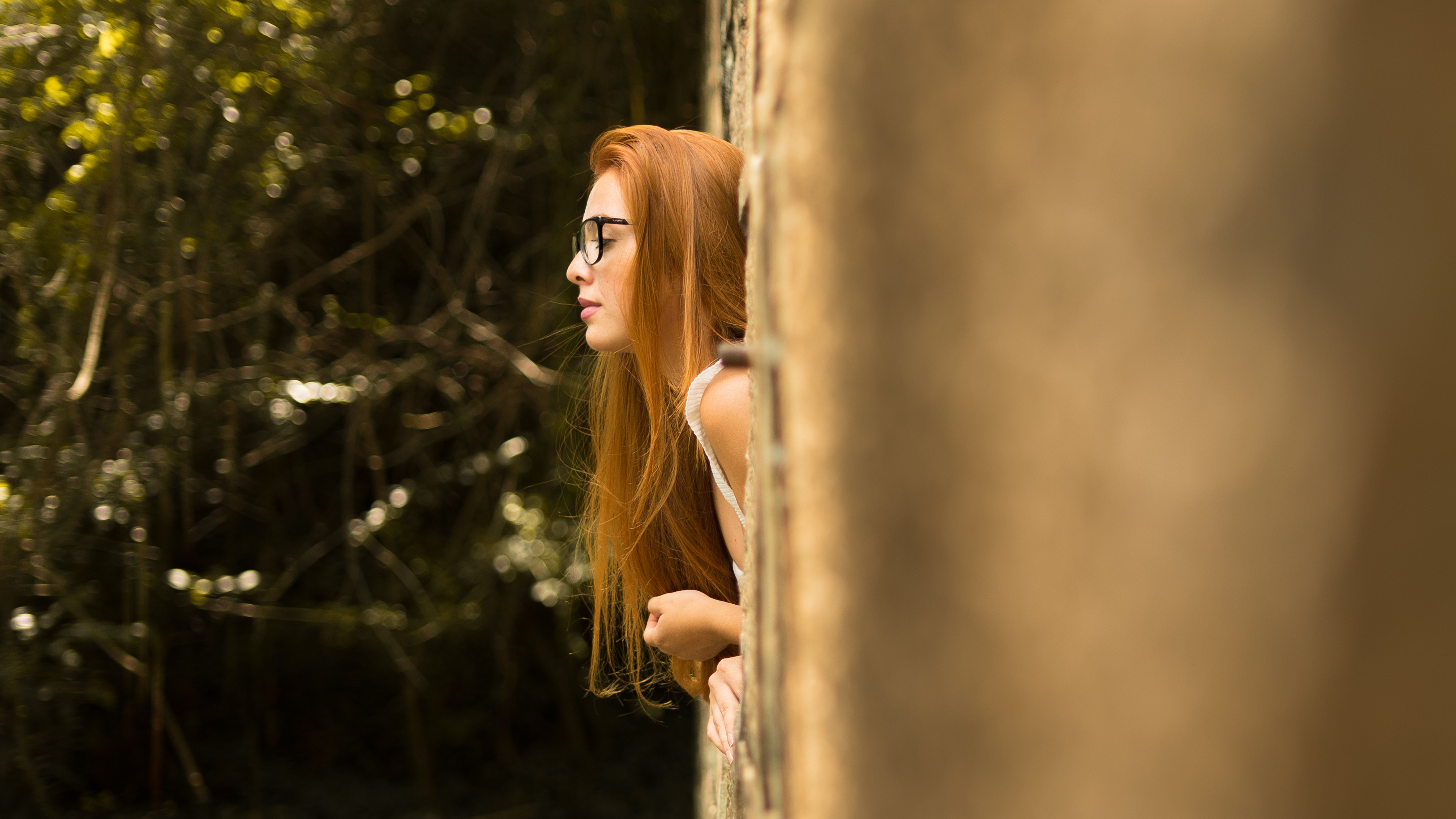 Pretty Side View Side View Portrait Photo of Woman in Black Top Looking Up · Free Stock ...