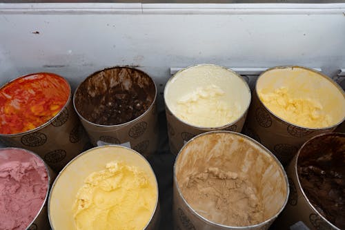 containers of Ice Creams