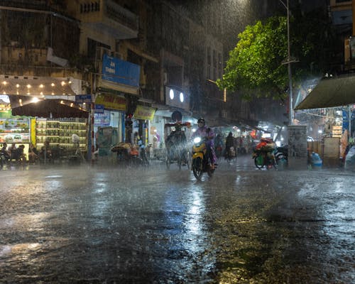 トラフィック, 夜景, 大雨の無料の写真素材