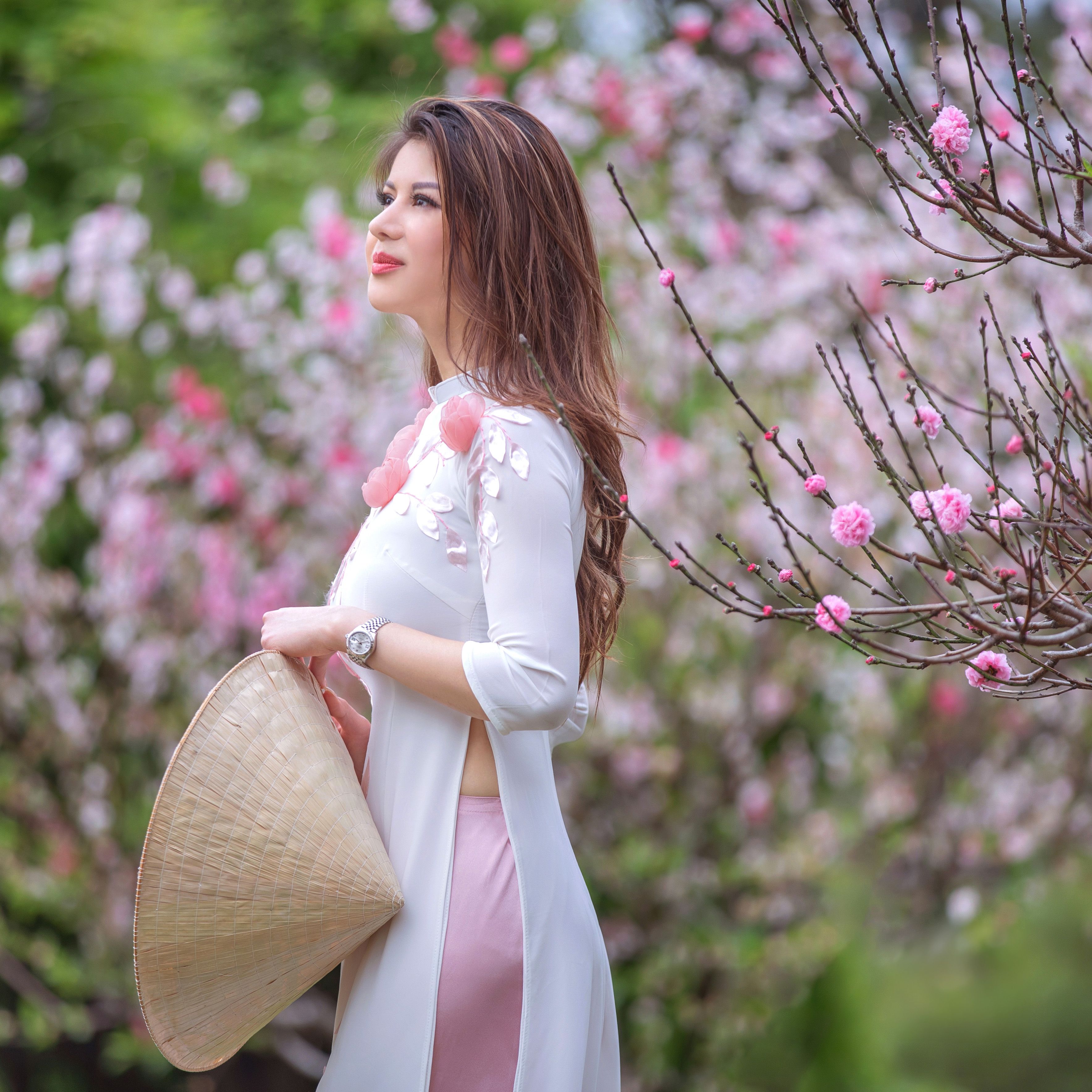 Portrait of a Woman in Spring · Free Stock Photo