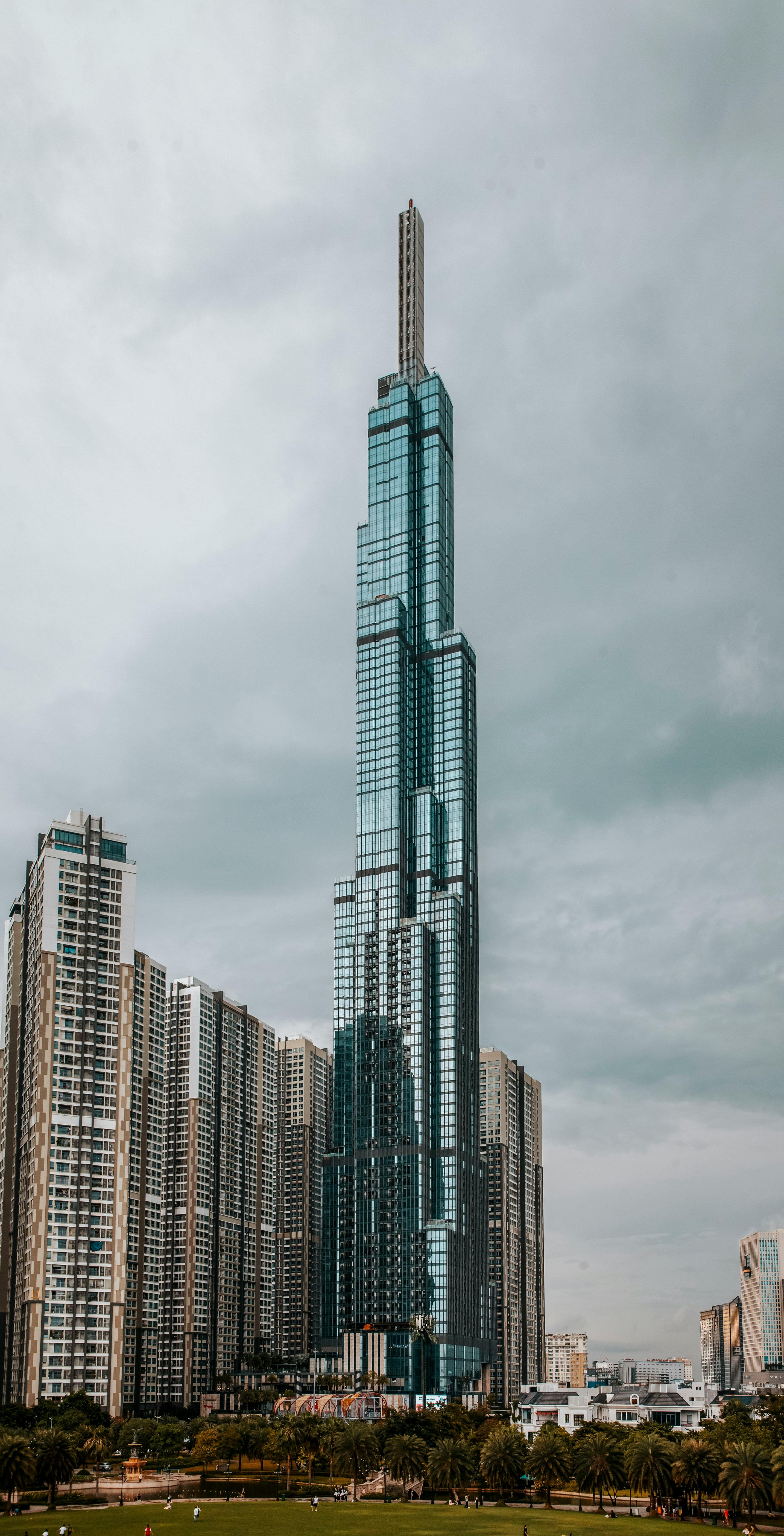 Modern skyscraper towering in the skyline of Ho Chi Minh City, capturing urban architectural marvel.