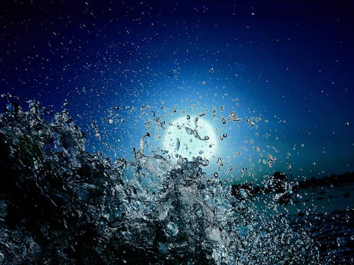 Free stock photo of background image, blue sky, blue water Stock Photo