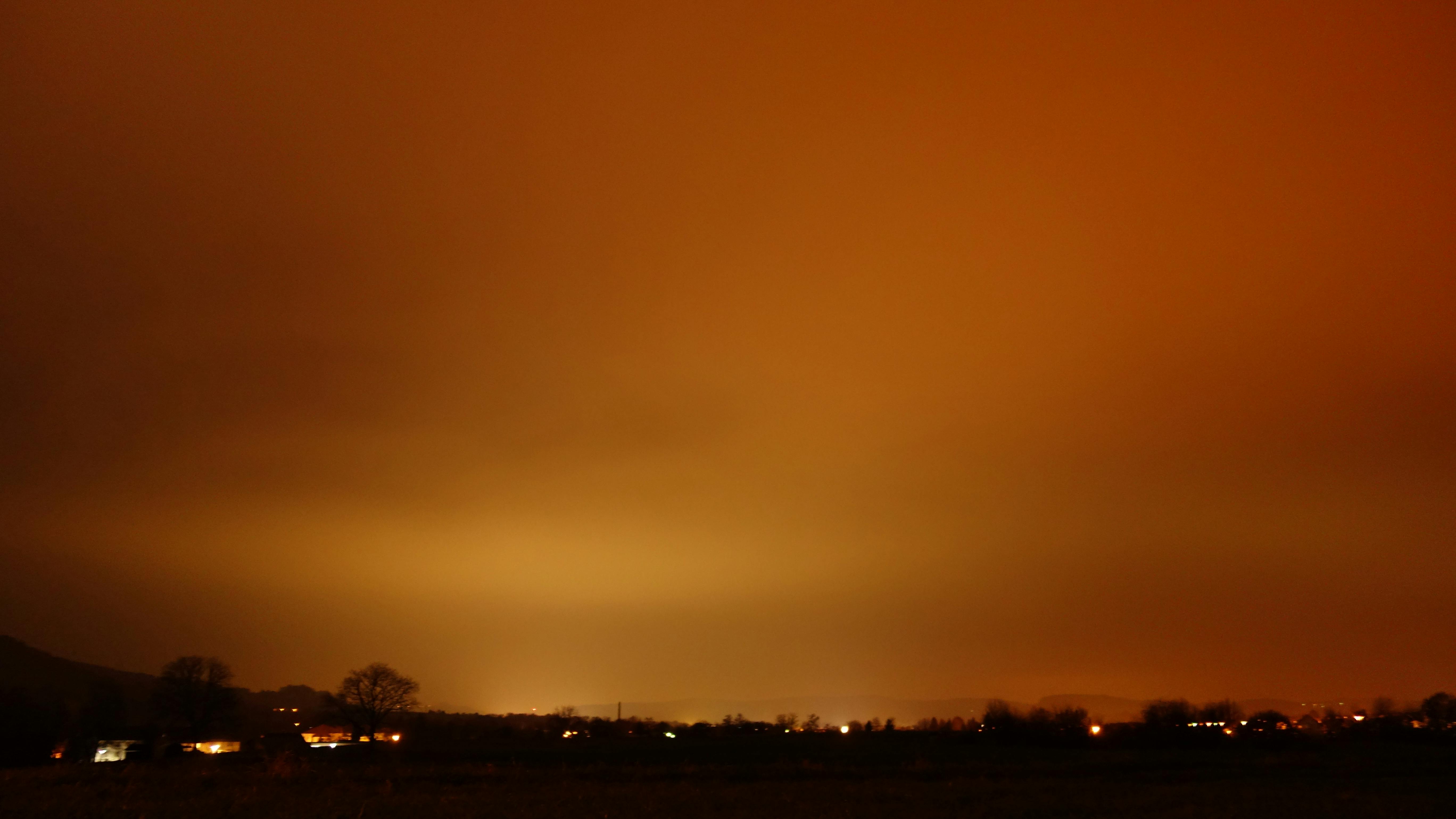 Free stock photo of orange sky, sahara dust in germany, strange lighting