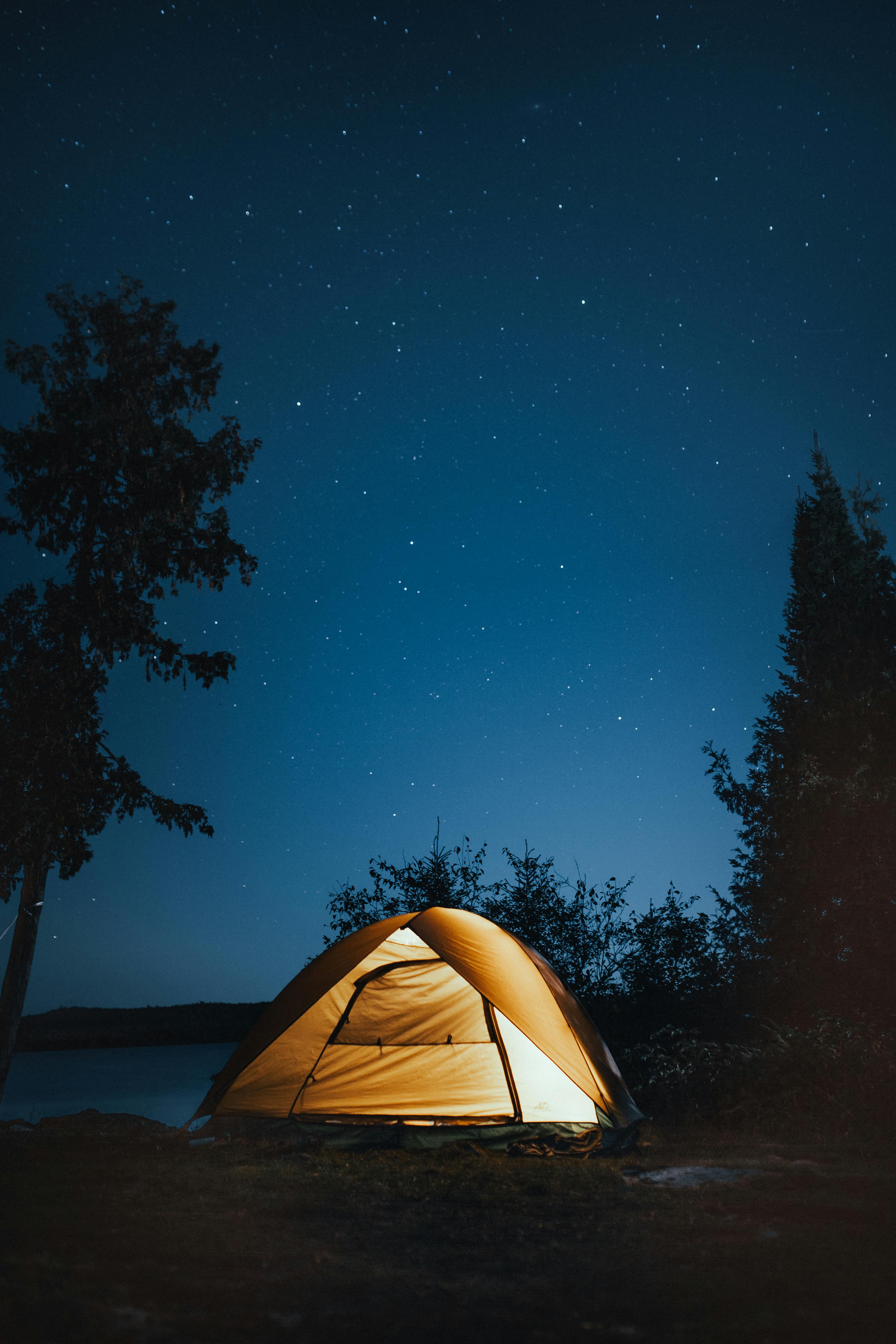 The Campsite | Night sky wallpaper, Camping, Starry night camping