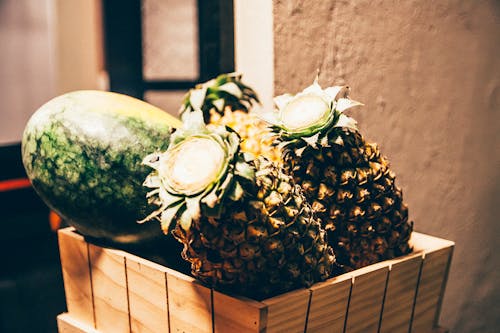 Free Green Pineapples Stock Photo