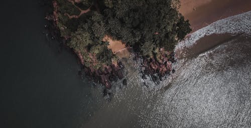 Free High Angle Shot of Body of Water Stock Photo