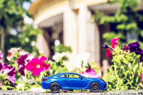 Free Blue Car Scale Model Stock Photo
