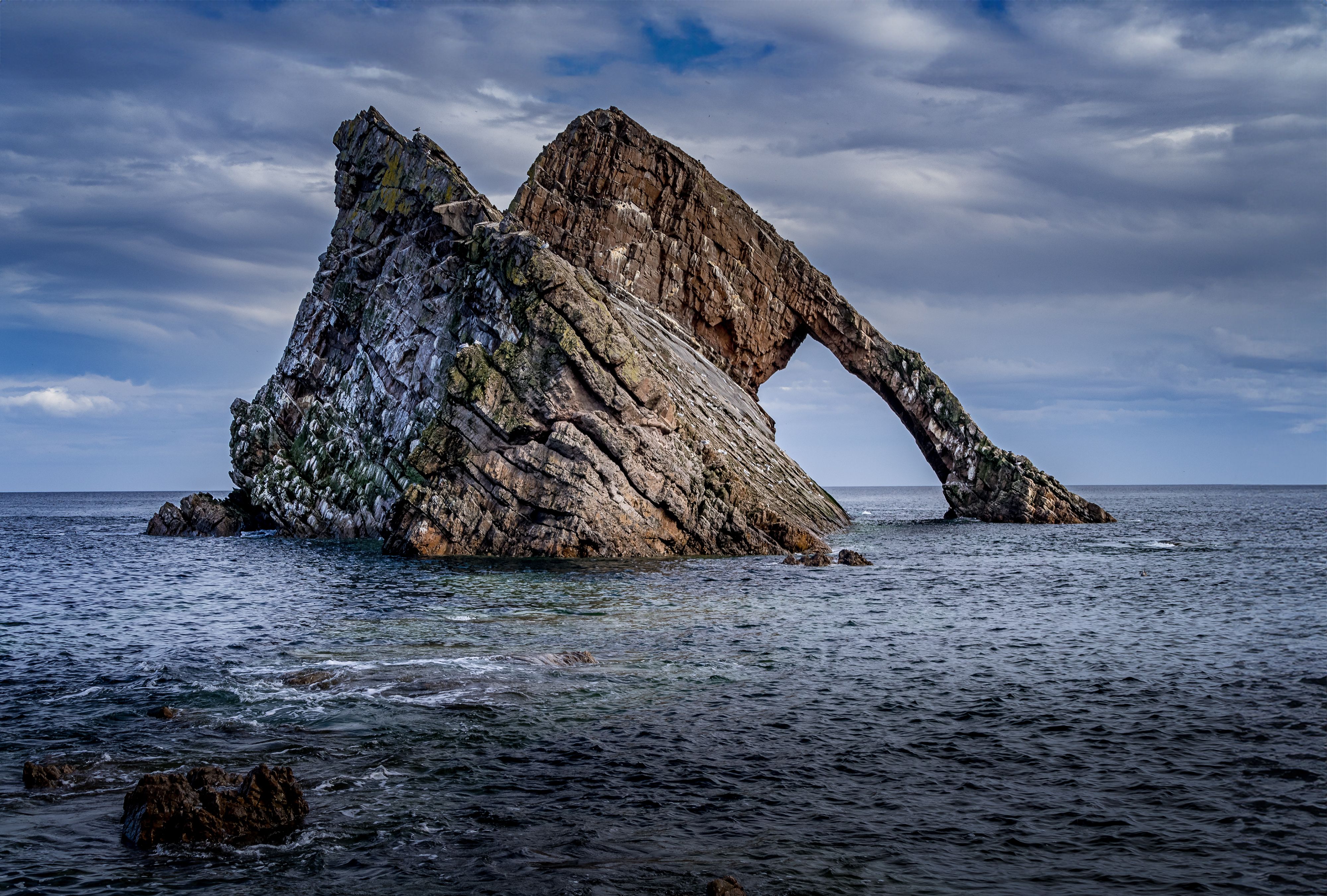 Bow Fiddle Rock on Sea Coast in Scotland · Free Stock Photo