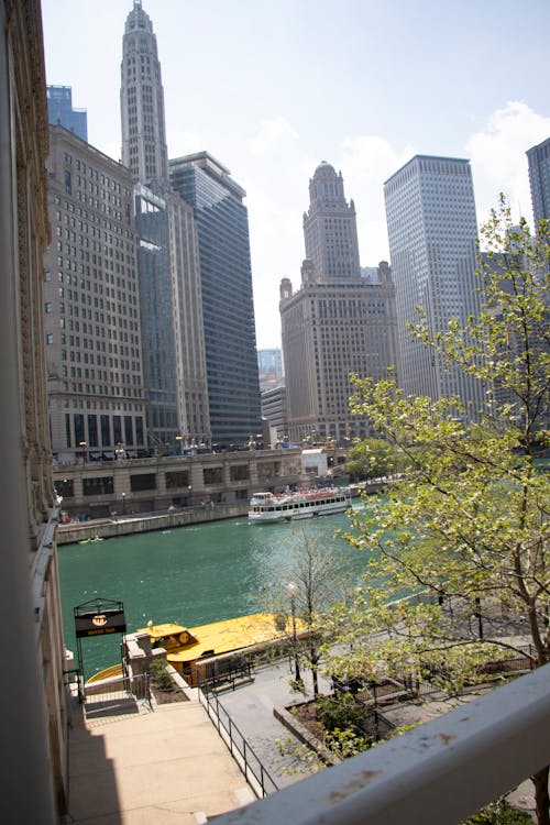 คลังภาพถ่ายฟรี ของ ชิคาโก, ทางเดินริมแม่น้ำ