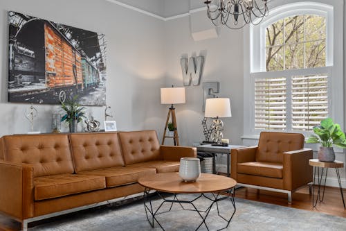 Table near Couch in Living Room