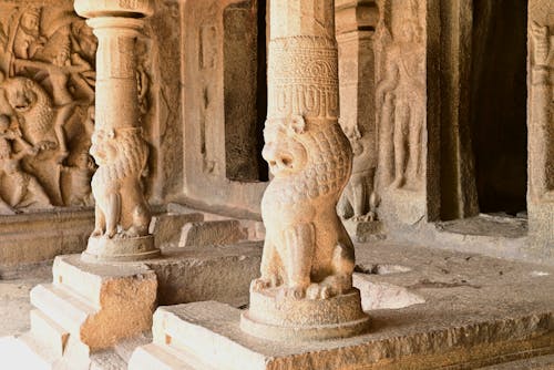 Stones carved into pillars 