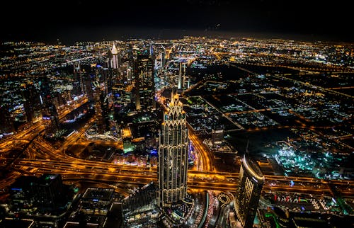 Aerial Photography Of City Lights