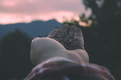 Free stock photo of hand, mountains, nature