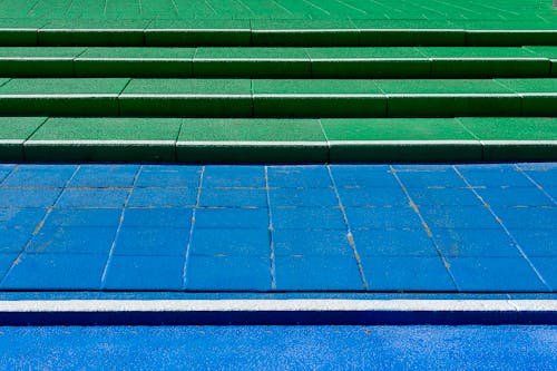 Free stock photo of blue, green, stairs